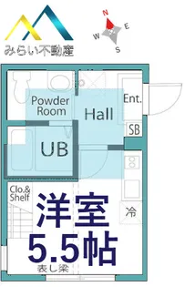 ハーミットクラブハウス西谷B号棟【2階】の間取り