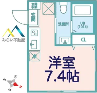 ラフィーネ西谷【1階】の間取り