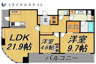 千種タワーヒルズ【2203号室】の間取り
