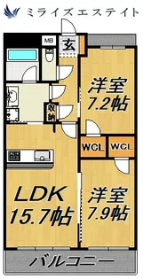 ラ・メゾン東山【4階】の間取り