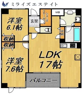 グランアベニュー栄【8階】の間取り