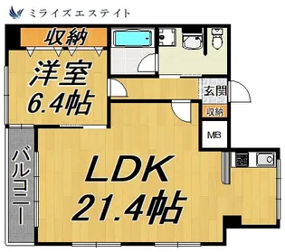 トラスティ千種南【6階】の間取り