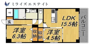 GRANDUKE鶴舞公園【10階】の間取り