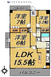 ステラートシティ桜山【11階】の間取り