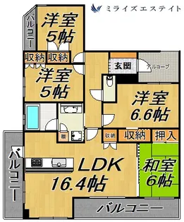 Park Axis金山WEST【7階】の間取り
