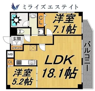 KDX泉レジデンス【9階】の間取り