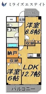 ハピネス車道【2階】の間取り