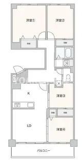 ルネ東林間E棟【5階】の間取り