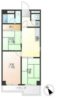 アパートメント松ヶ枝Ⅱ【505号室】の間取り