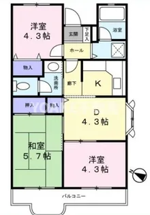 東建ニューハイツ東林間【405号室】の間取り