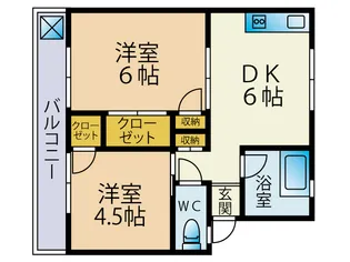 田辺マンション鶴間【2階】の間取り