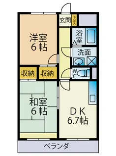 YMマンションアサヒ【3階】の間取り