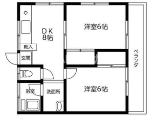 パンション・ホワイト【1階】の間取り