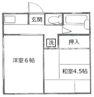 第1美咲コーポ【202号室】の間取り