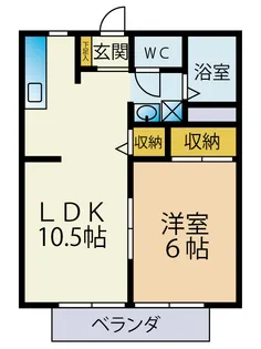 ハイツつきみ野東B【206号室】の間取り