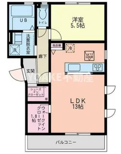 ルシェンテF棟【3階】の間取り