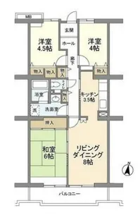 コーポレート中央林間1号棟【3階】の間取り