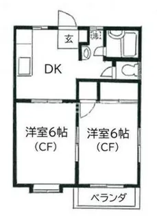 第2美咲コーポ【2階】の間取り