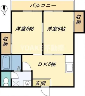 リンカン2IN1【102号室】の間取り