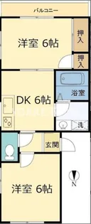 リンカン2IN1【206号室】の間取り