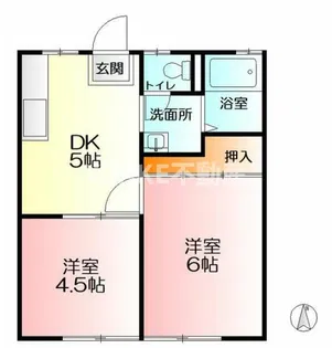 シティハイツB【1階】の間取り