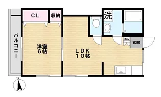 フラット友美【201号室】の間取り