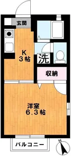 フレグランス若葉【1階】の間取り