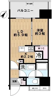 メイツ川口並木【906号室】の間取り