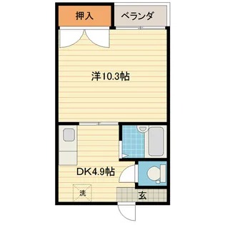 イエローハウス【1階】の間取り