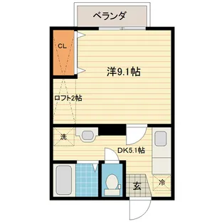 レインボー【1階】の間取り