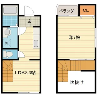 ステンドハウスA【1階】の間取り