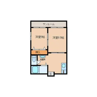 Mフラット上市Ⅱ【1階】の間取り