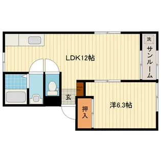 MフラットⅡ【2階】の間取り