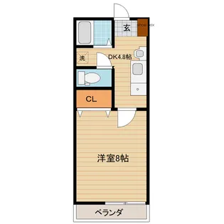 ピュアハイツ桜谷【2階】の間取り