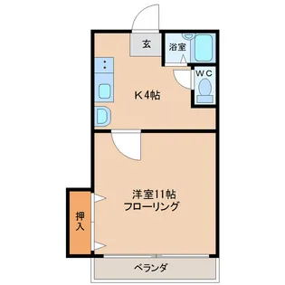 クロスシャローズTOA【2階】の間取り