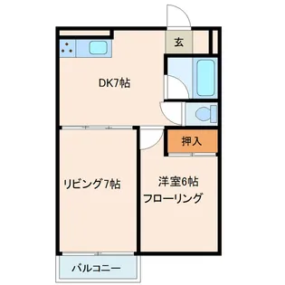 ホーク【202号室】の間取り