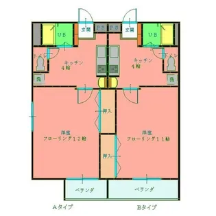 クロスシャローズTOA【2階】の間取り