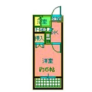 ピア稲荷元町【202号室】の間取り