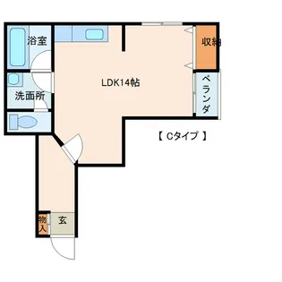 コーチ【2C号室】の間取り