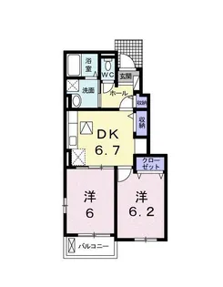 フロー デ セリシール Ⅱ【1階】の間取り