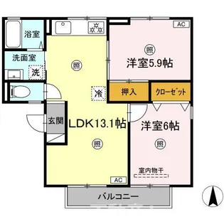 パークヒル B棟【2階】の間取り