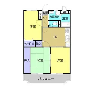 サンプレッソ【1B号室】の間取り
