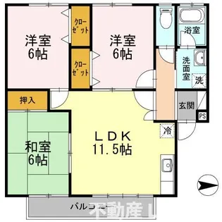 シャルマン野口 A棟【1階】の間取り