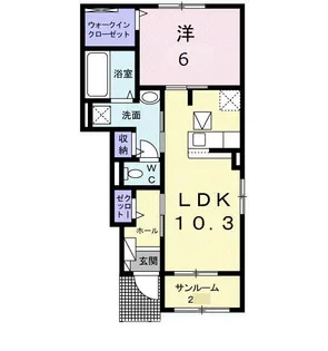 ベラ ルーチェ B【1階】の間取り