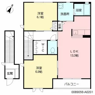 サンビレッジ松原【2階】の間取り