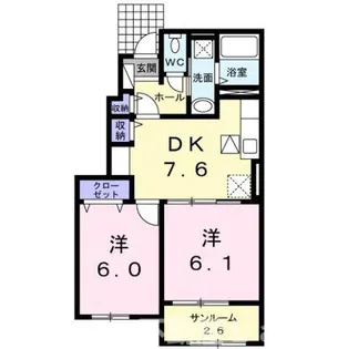 グレース豊福 西【1階】の間取り