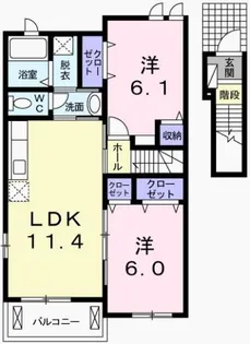 ネオルーラルハウス碇 B【2階】の間取り