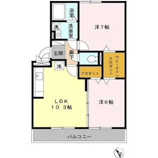 ブランルーチェ【1階】の間取り