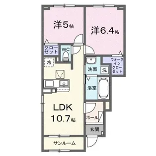 ルシール【1階】の間取り