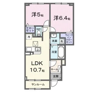 ルシール【1階】の間取り